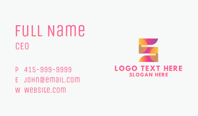 3D Modern Letter S Business Card Image Preview