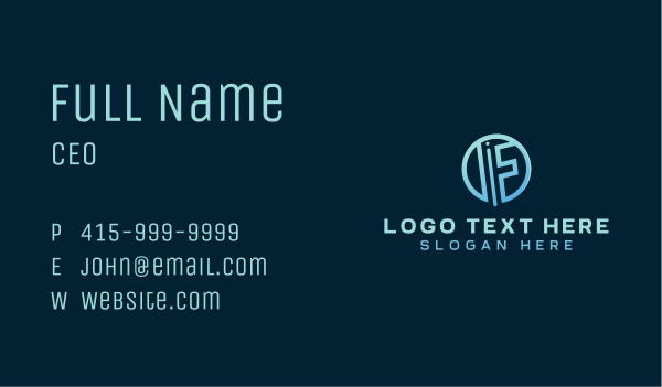 Startup Cyber Tech Business Card Design Image Preview