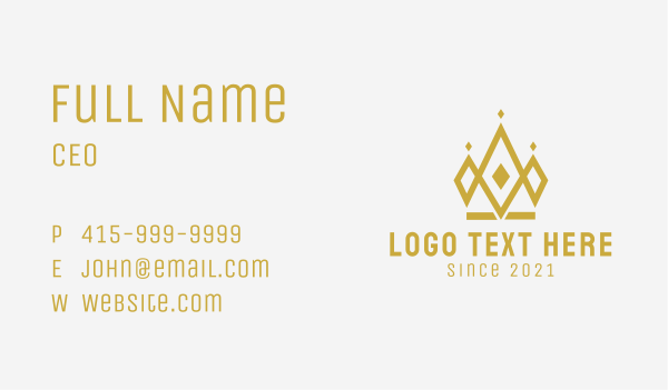 Luxury Royalty Crown Business Card Design Image Preview