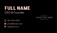 Luxury Minimalist Wordmark Business Card Design