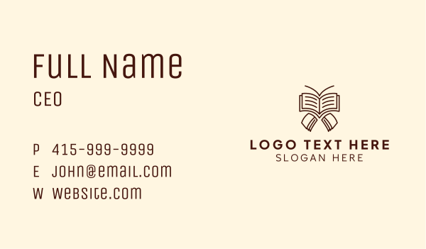 Butterfly Book  Reading Business Card Design Image Preview