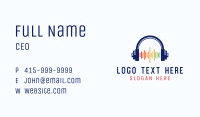 Headset Music Wave Business Card Image Preview