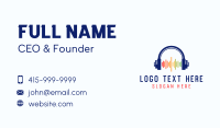Headset Music Wave Business Card Design
