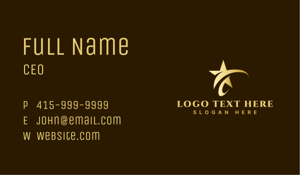Premium Stylish Star  Business Card Design Image Preview