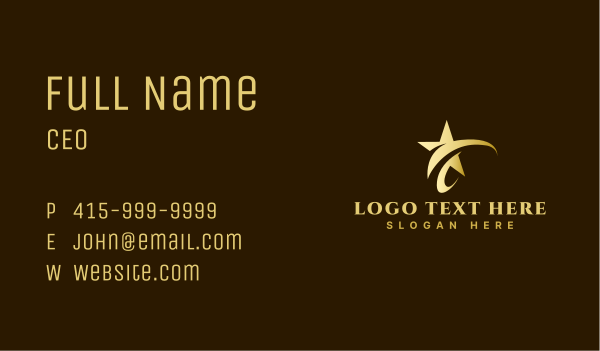 Premium Stylish Star  Business Card Design