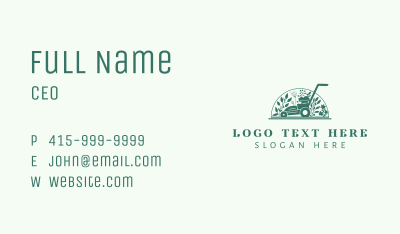Lawn Mower Gardening Equipment Business Card Image Preview