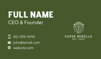 Leaf Shield Line Art Business Card Image Preview