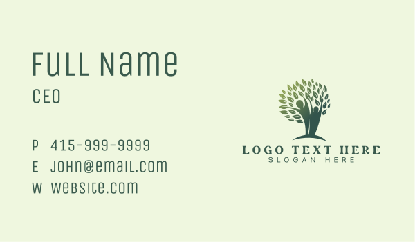 Holistic Human Tree Business Card Design Image Preview