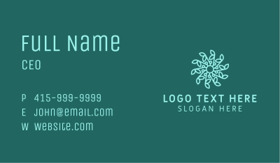 Blue Snowflake Flower Business Card Image Preview