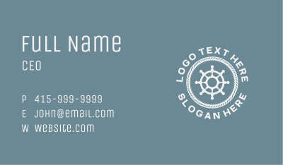 Nautical Helm Rope   Business Card Image Preview