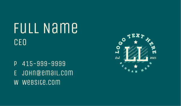 Grungy Sports Lettermark Business Card Design Image Preview