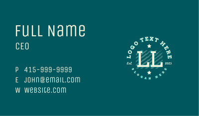 Grungy Sports Lettermark Business Card Image Preview