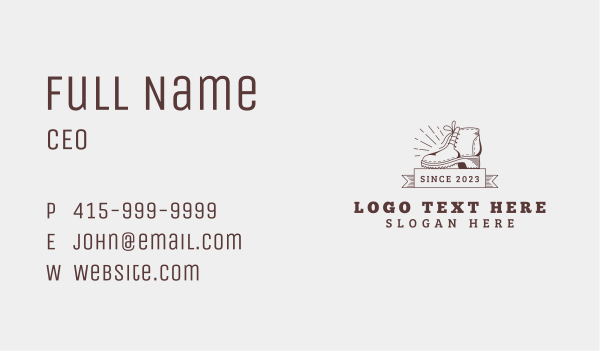Footwear Boots Boutique Business Card Design Image Preview