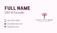Botanical Woman Meditation Business Card Preview