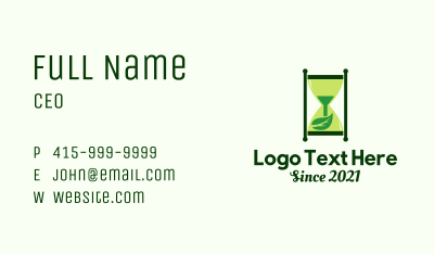 Nature Hourglass Business Card Image Preview
