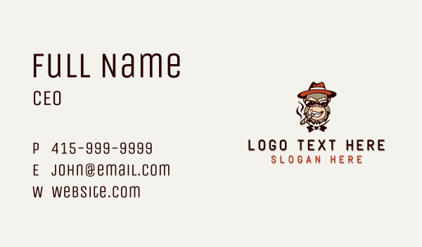 Mad Monkey Smoking Cigar Business Card Design Image Preview