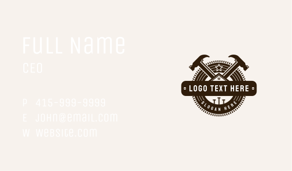 Home Hammer Repair Business Card Design Image Preview