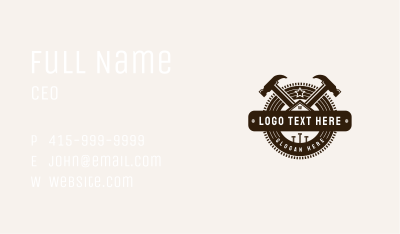Home Hammer Repair Business Card Image Preview