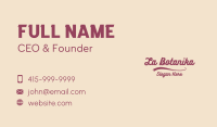 Pretty Calligraphy Wordmark Business Card Image Preview