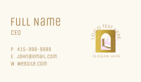Golden Frame Leaves Lettermark Business Card Image Preview