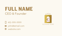 Golden Frame Leaves Lettermark Business Card Image Preview