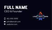 Snowflake Fire Heating Business Card Image Preview
