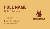 Brown Beer Bucket Business Card Image Preview