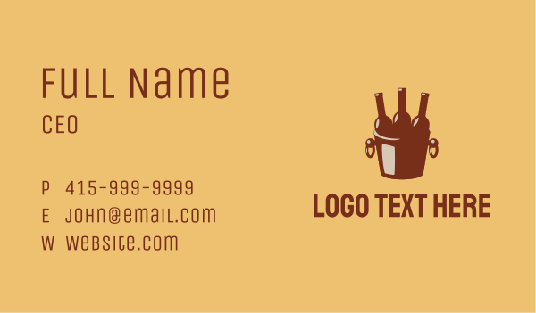 Brown Beer Bucket Business Card Design Image Preview