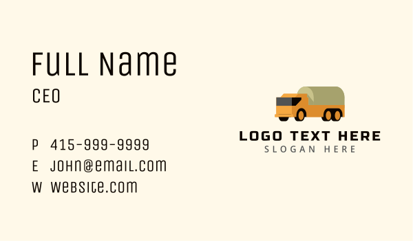 Logistics Tank Truck Transport Business Card Design Image Preview