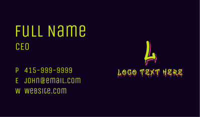 Street Art Lettermark Business Card Image Preview