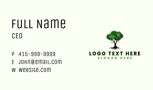 Eco Park Tree Business Card Design Image Preview