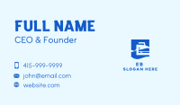 Blue Flat Iron Business Card Image Preview