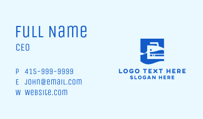Blue Flat Iron Business Card Image Preview