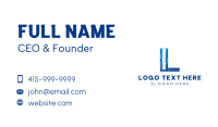 Circuit Tech Letter L Business Card Preview