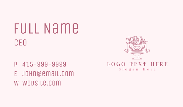 Blooming Cake Flower Business Card Design Image Preview