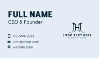 Advertising Startup Reflection Letter H Business Card Image Preview
