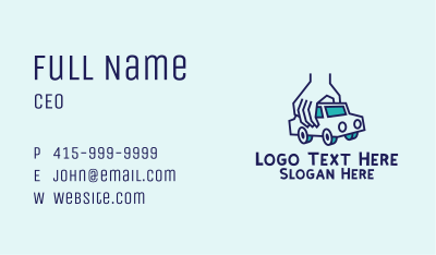 Toy Car Hand Business Card Image Preview