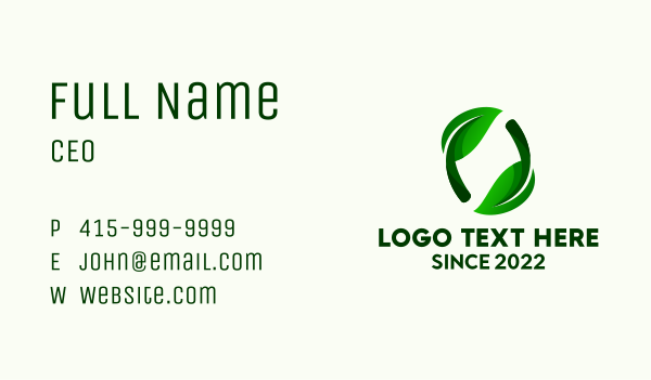 3D Leaf Gardening  Business Card Design Image Preview