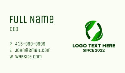 3D Leaf Gardening  Business Card Image Preview