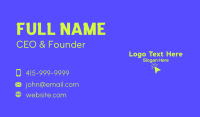 Mouse Pointer Wordmark Business Card Preview
