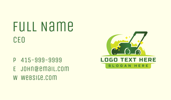 Lawn Mower Landscaping Business Card Design Image Preview
