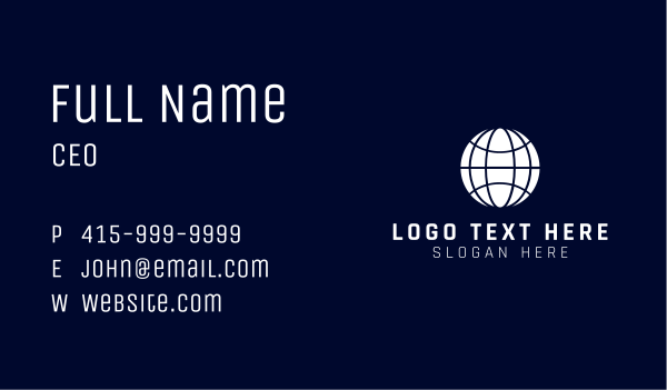 Global Business Company Business Card Design Image Preview