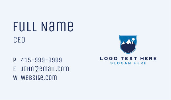 Mountain Peak Trekking Business Card Design Image Preview