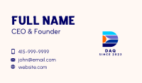 Sunset Resort Letter D  Business Card Image Preview