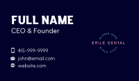 Circle Neon Wordmark Business Card Image Preview