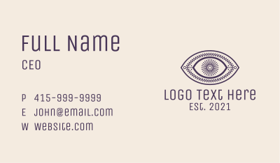 Aesthetic Tarot Eye Business Card Image Preview
