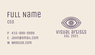 Aesthetic Tarot Eye Business Card Image Preview