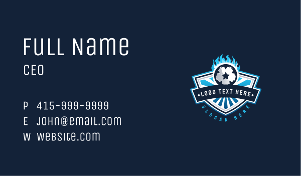 Soccer Football Star Business Card Design Image Preview