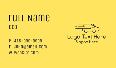 Black Pickup Truck Business Card Image Preview