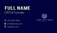 Tech Cube Circuit Business Card Design